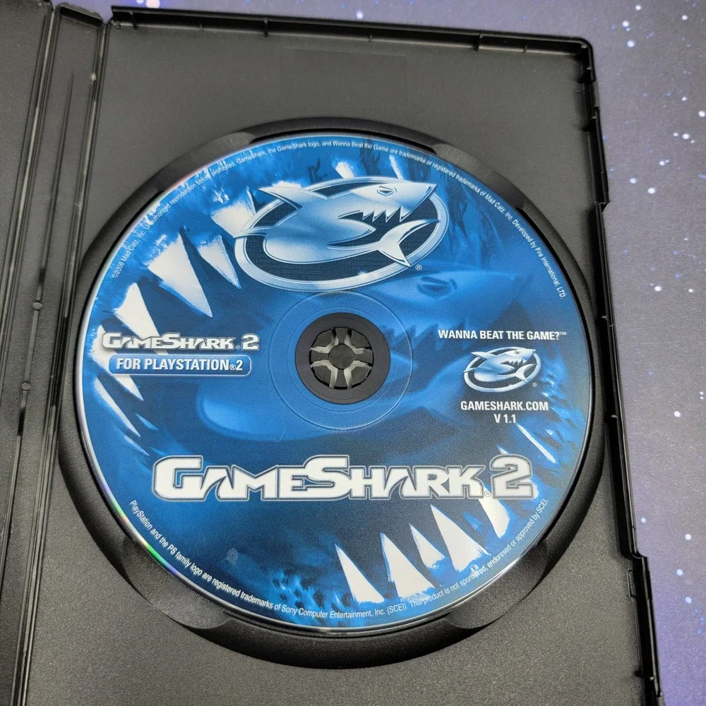 GameShark 2 Cheat Codes Video Game for PlayStation 2 PS2 V1.1 Mad Catz Disc Case